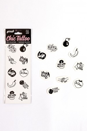 10 tatouages temporaires Spicy Collection - Secret Play