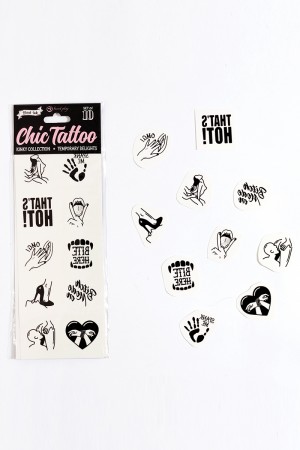 10 tatouages temporaires Kinky Collection - Secret Play